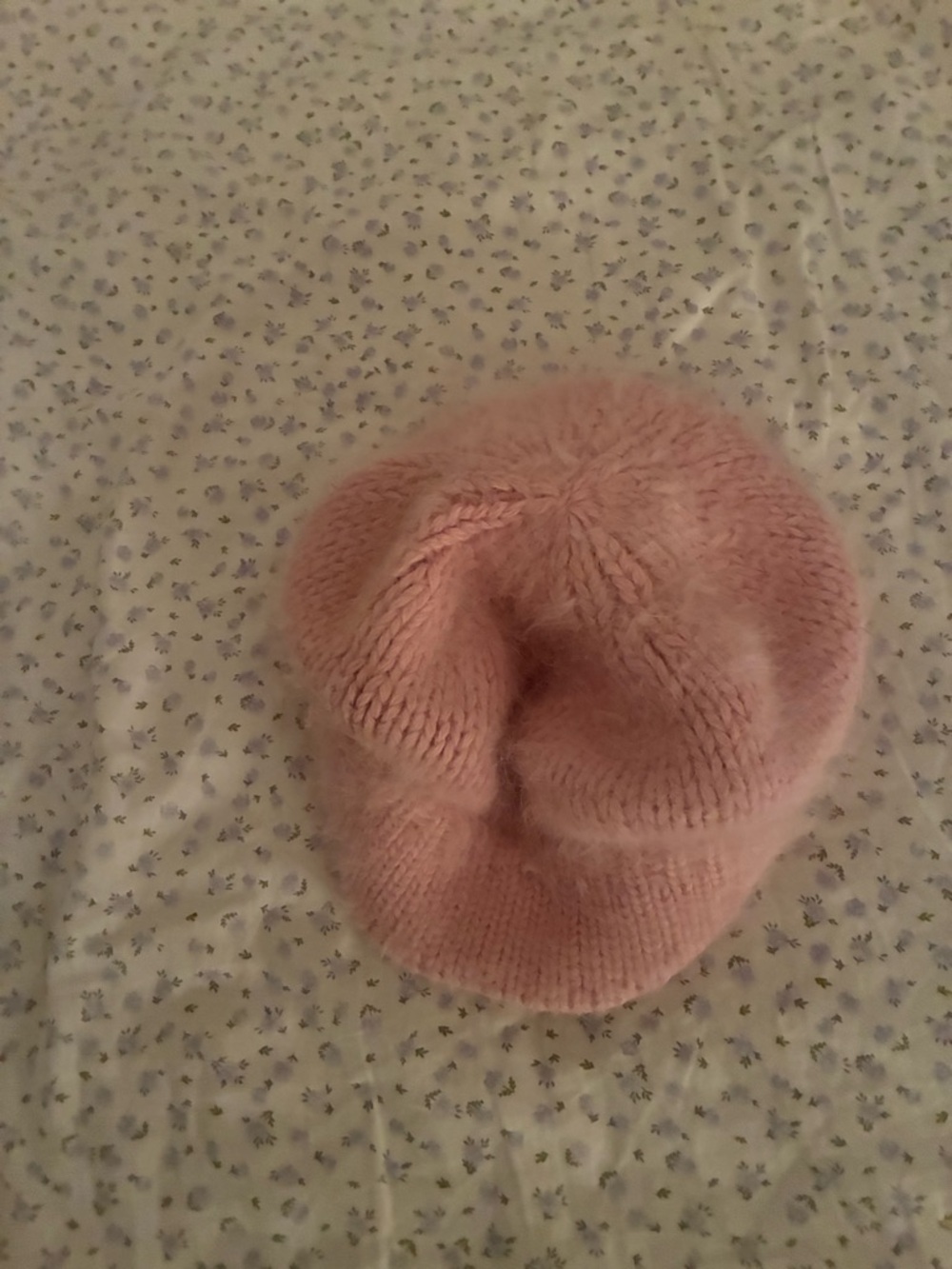 Knit Pink Baker boy hat
